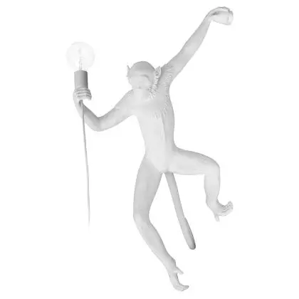 Buy Hanging Monkey design wall lamp - Resin White 59223 in the United Kingdom 
