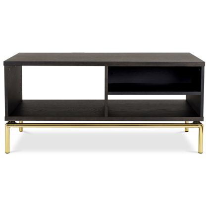Buy Wooden TV Cabinet - Golden Legs - Zuri Chocolate 59231 - in the UK 