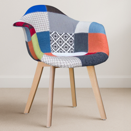Buy Design Dawood chair - Patchwork Piti Multicolour 59266 - in the UK 
