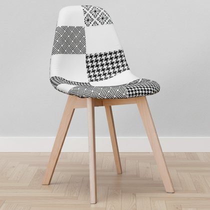 Buy Premium Design Brielle Chair White and black - Patchwork Max White / Black 59270 home delivery 