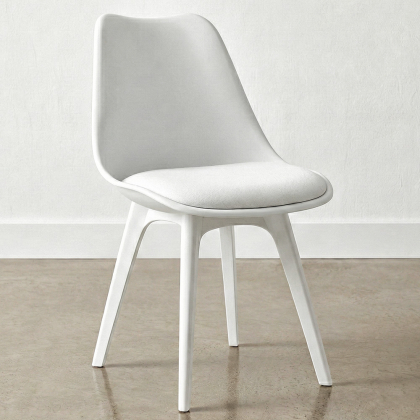 Buy Premium Brielle Scandinavian Design chair with cushion White 59277 in the United Kingdom 