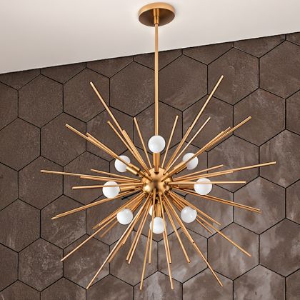 Buy Lydia 9 bulbs hanging lamp  - Metal Gold 59328 - prices 