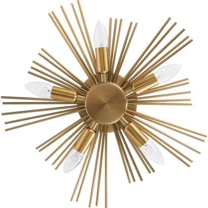 Buy Lydia wall lamp with 5 bulbs - Metal Gold 59341 in the United Kingdom 