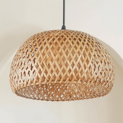 Buy Bali twisted Design Boho Bali ceiling lamp - Bamboo Natural wood 59354 in the United Kingdom 