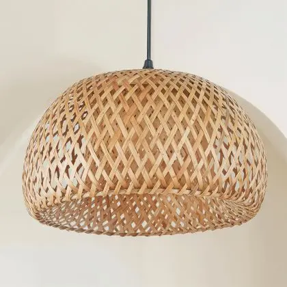 Buy Bali twisted Design Boho Bali ceiling lamp - Bamboo Natural wood 59354 in the United Kingdom 