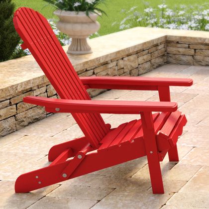Buy Adirondack Garden Chair - Wood Red 59415 - in the UK 
