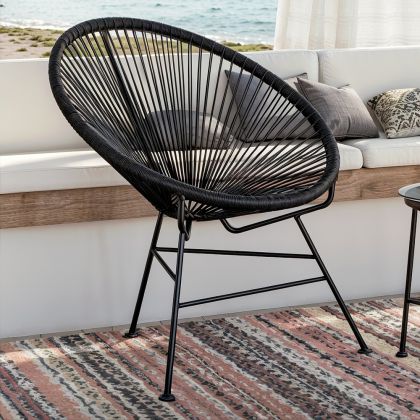 Buy Acapulco Chair - Black Legs Black 58294 in the United Kingdom 