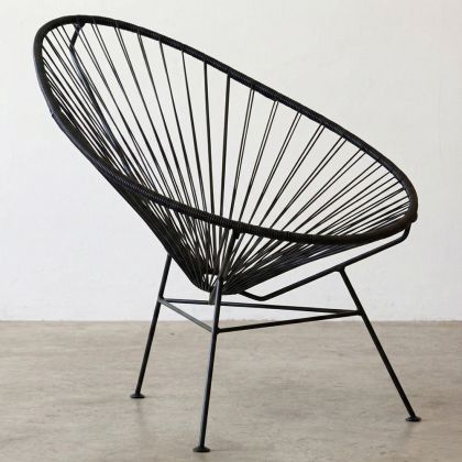 Buy Acapulco Chair - Black Legs Black 58294 in the United Kingdom 