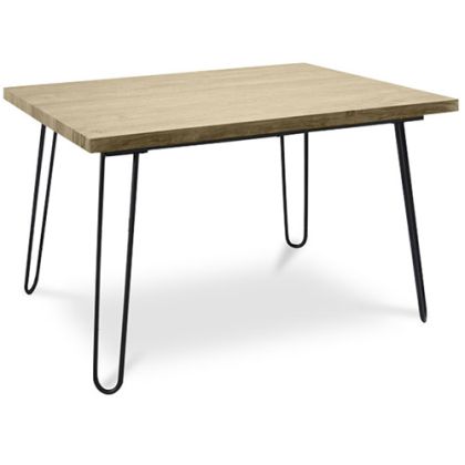 Buy Dining table style Hairpin legs Hanna Industrial 120x90 - Wood and metal  Grey 59464 home delivery 