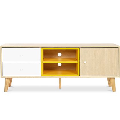 Buy Wooden TV Stand - Scandinavian Design - Erica  Yellow 59657 - prices 