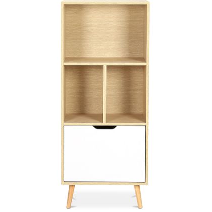 Buy Wooden Sideboard - Scandinavian Design - 4 compartments - Rion Natural wood 59647 with a guarantee 