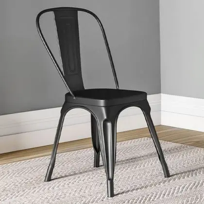 Buy Dining chair Bistrot Metalix industrial design 5Kg - New edition Dark grey 59802 at MyFaktory 