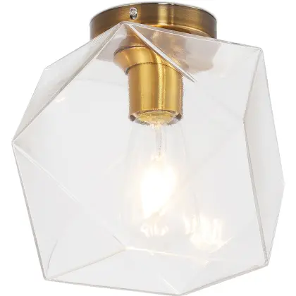 Buy Modern Glass & Metal Ceiling Lamp Transparent 59832 - in the UK 