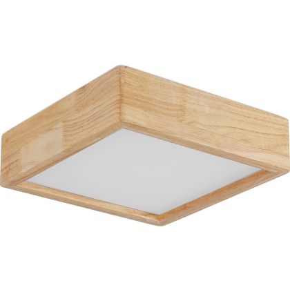 Buy Ceiling Led Lamp Scandinavian Design Wooden - Lares Natural wood 59840 - prices 