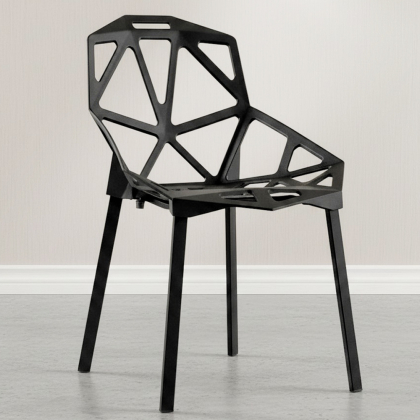 Buy Mykonos design dining chair - PP and Metal Black 59796 home delivery 