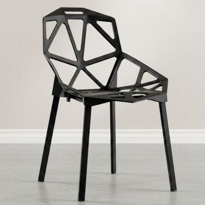 Buy Mykonos design dining chair - PP and Metal Black 59796 home delivery 
