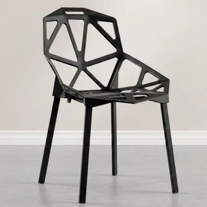 Buy Mykonos design dining chair - PP and Metal Black 59796 home delivery 