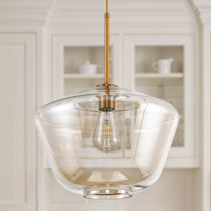 Buy Glass Shade Hanging Lamp Beige 59858 with a guarantee 