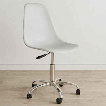 Buy Swivel office chair with casters - Brielle White 59863 - in the UK 