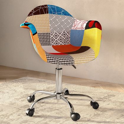Buy Emery Office Chair - Patchwork Patty  Multicolour 59867 with a guarantee 