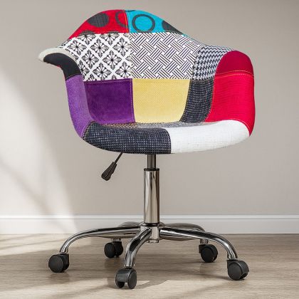 Buy Emery Office Chair - Patchwork Ray Multicolour 59869 at MyFaktory 