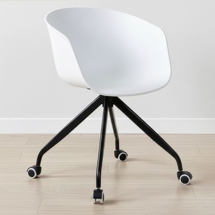 Buy Design Office Chair with Wheels White 59885 - in the UK 