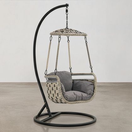 Buy Hanging Garden Chair - Eva Grey 59898 home delivery 