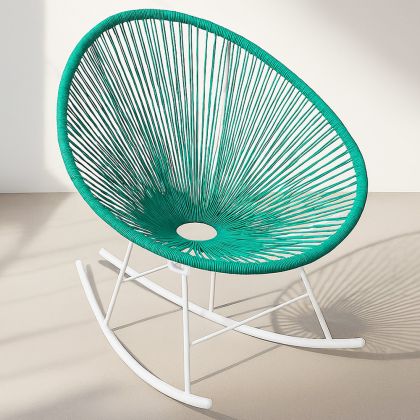 Buy Acapulco Rocking Chair - White legs - New edition Orange 59902 - prices 