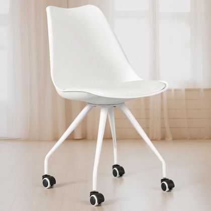 Buy Scandinavian Office chair with Wheels  - Dana White 59904 - in the UK 