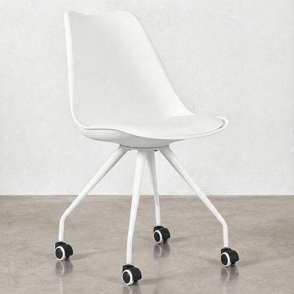 Buy Scandinavian Office chair with Wheels  - Dana White 59904 - in the UK 