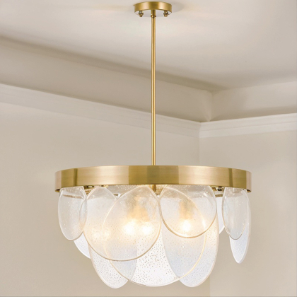 Buy Design Glass Hanging Lamp - Loren Gold 59928 - prices 