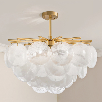 Buy Glass Design Hanging Lamp Gold 59930 with a guarantee 