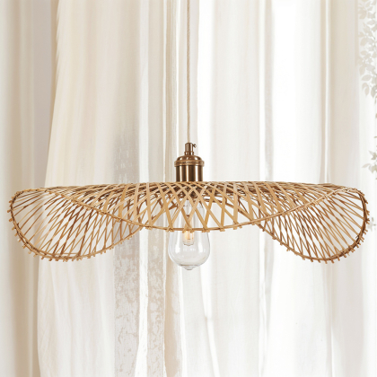 Buy Hanging Lamp Design Boho Bali Woven Bamboo - Imani Gold 60001 in the United Kingdom 