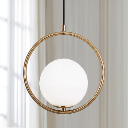 Buy Hanging light, metal and glass - Gele Gold 60027 home delivery 