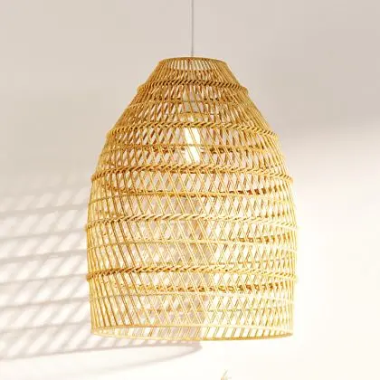 Buy Hanging Lamp Boho Bali Design Natural Rattan - Tuyen Natural wood 60036 at MyFaktory 