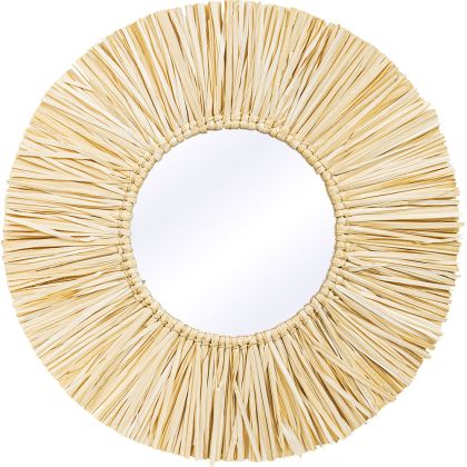 Buy Wall Mirror - Boho Bali Round Design (60 cm) - Gaui Natural wood 60057 at MyFaktory 