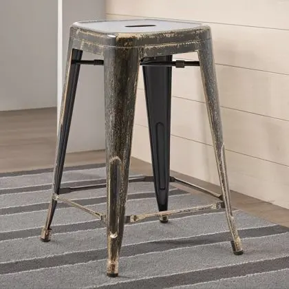 Buy Bar Stool - Industrial Design - 60cm - New Edition - Metalix Metallic bronze 60122 in the United Kingdom 