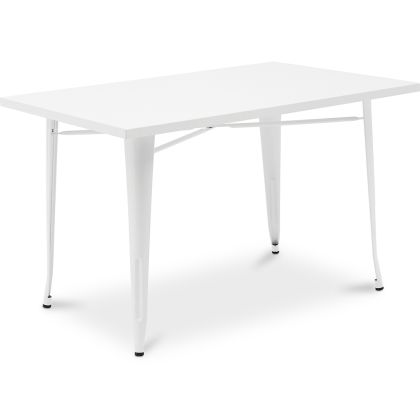 Buy Dining Table Bistrot Metalix style industrial Metal - 120 cm - New Edition White 60128 at MyFaktory 