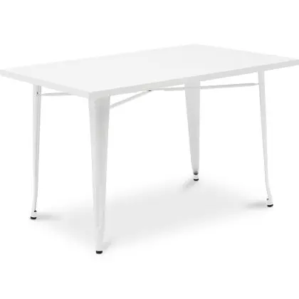 Buy Dining Table Bistrot Metalix style industrial Metal - 120 cm - New Edition White 60128 at MyFaktory 