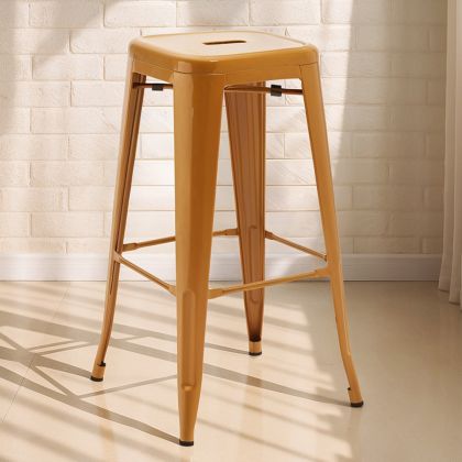 Buy Bar Stool - Industrial Design - 76cm - New Edition- Metalix Gold 60149 at MyFaktory 