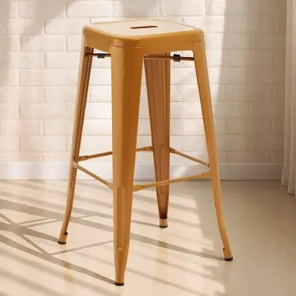 Buy Bar Stool - Industrial Design - 76cm - New Edition- Metalix Gold 60149 home delivery 
