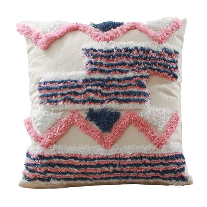 Buy Square Cotton Cushion Boho Bali Style (45x45 cm) cover + filling - Kinari Multicolour 60163 in the United Kingdom 