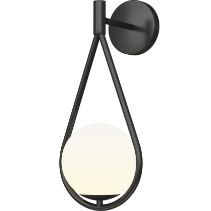 Buy Wall lamp in scandinavian style, glass - Drop Black 60240 at MyFaktory 