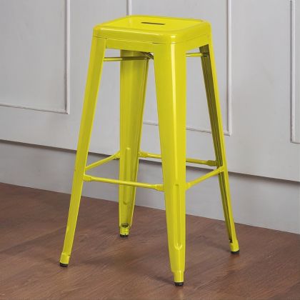Buy Bar Stool - Industrial Design - 76cm - Metalix Yellow 60148 at MyFaktory 