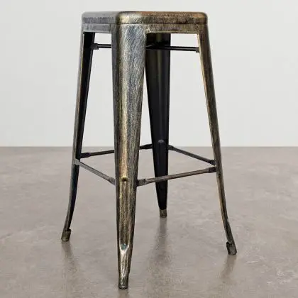 Buy Bar Stool – Industrial Style – Steel – 76 cm – Metalix Metallic bronze 60148 in the United Kingdom 