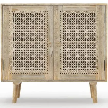 Buy Wooden Sideboard - Boho Bali Design - Orta Natural wood 60374 - in the UK 