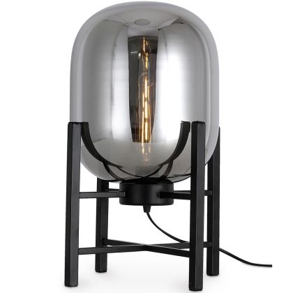 Buy Table lamp in modern design, metal and glass - Crada Amber 60396 in the United Kingdom 