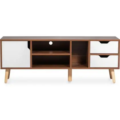 Buy Wooden TV Stand - Scandinavian Design - Lal Natural wood 60409 - in the UK 
