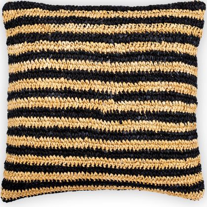 Buy Square Boho Bali Cushion, Raffia cover + filling - Chelsea Beige 60224 home delivery 
