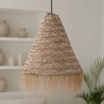 Buy Pendant Lamp Shade, Boho Bali Style - Deya Natural 60486 in the United Kingdom